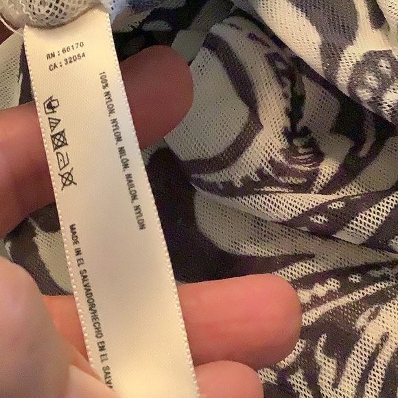 Lilka sheer beach cover or wrap Beige Brown swirls one size this is stretchy🐆 - Picture 8 of 8